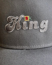 Load image into Gallery viewer, Grey “Royalty Luv” King Trucker Cap
